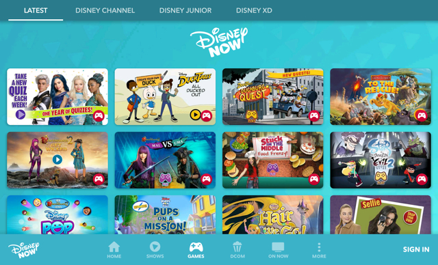 Disney Unifies Kids' Cable Channels in 'DisneyNow' App